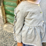 Cardigan con rouches