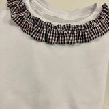 T-shirt con colletto vichy
