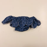 Costume Petaloso Popeline Blu