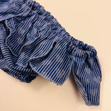 Costume Petaloso Popeline Blu