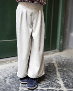 Pantapalazzo in velluto - Panna - 2/3A