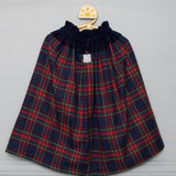 Gonna tartan blu e rosso