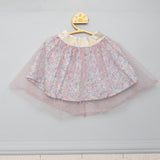 Gonna con tulle e fodera liberty