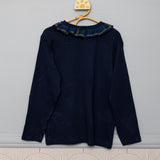 T-shirt con colletto blu