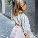 Gonna con tulle e fodera liberty