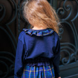 T-shirt con colletto blu